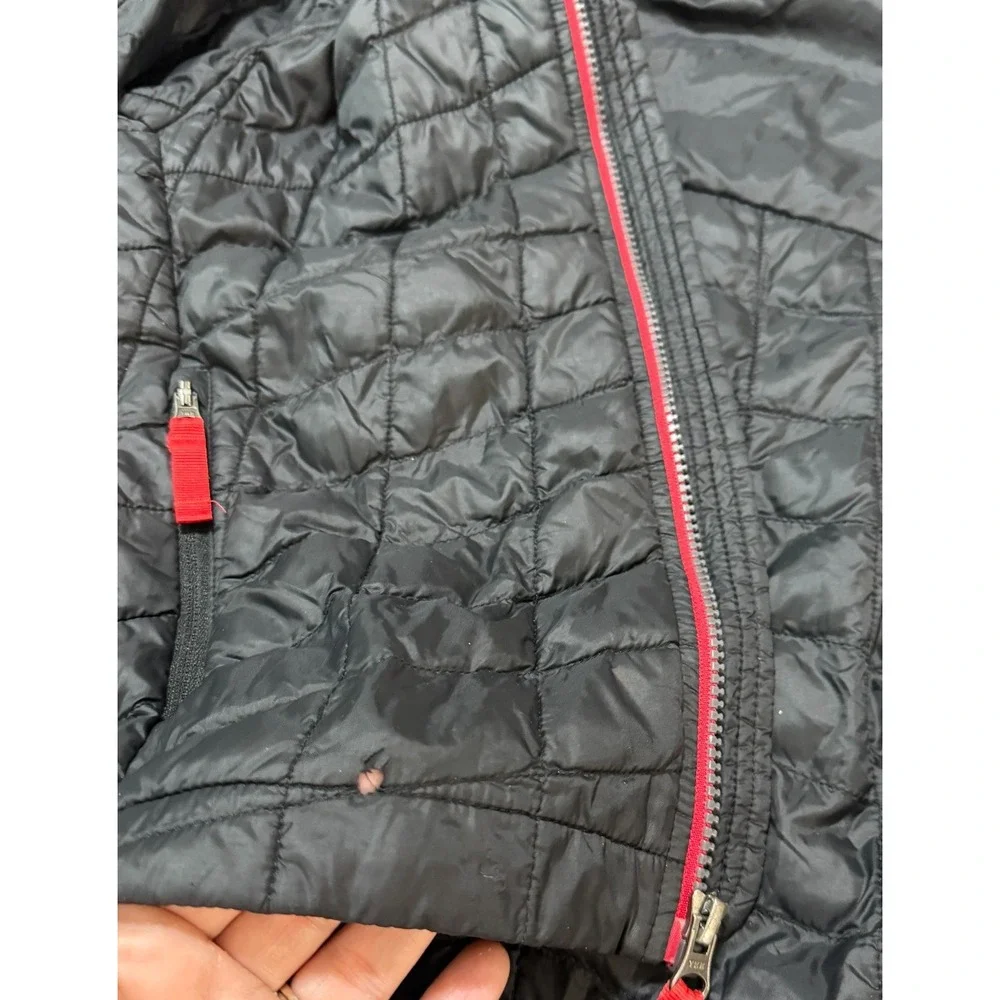 The North Face Jacket Boys Black ThermoBall Puffer Full Zip Outdoor SMALL 7/8